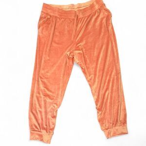 Victoria’s Secret women’s Pink Velour Joggers lounge pants with drawstring XXL